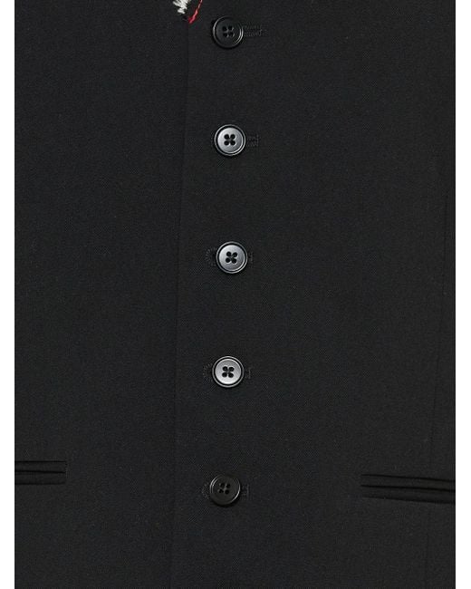 Alexander McQueen Black Contrast-Collar Button-Fastening Waistcoat for men