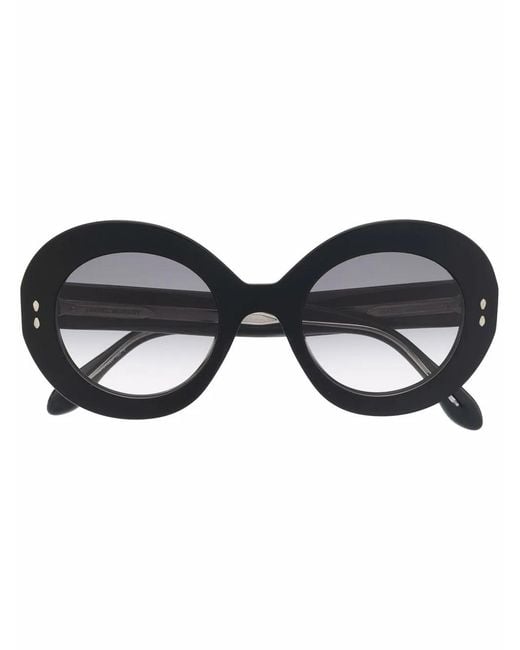 Isabel Marant Black Gradient Round-Frame Sunglasses