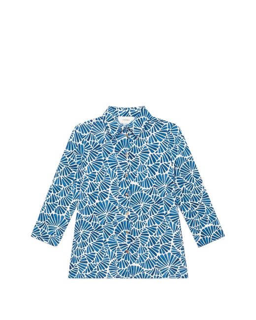 Maliparmi Blue Shell-Print Shirt