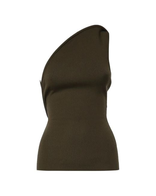 Christopher Esber Green One-Shoulder Top