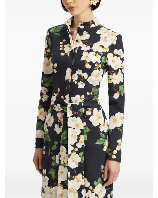 Oscar de la Renta ストレッチコットンワンピース White
