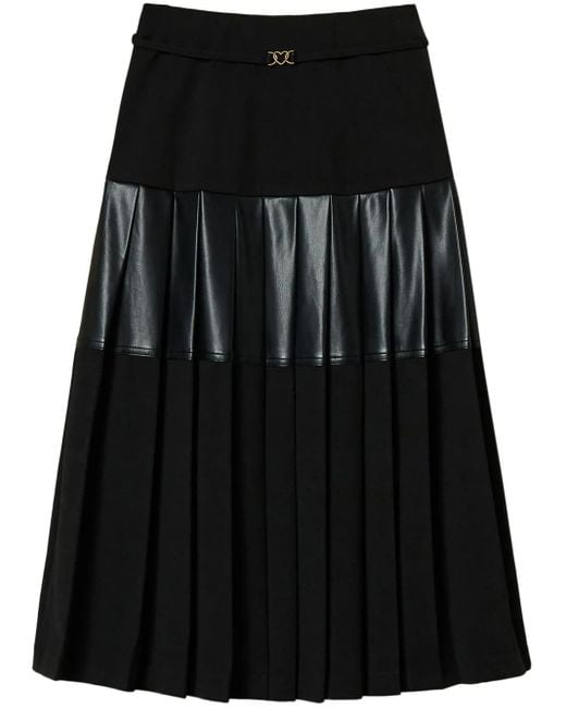 Gonna Midi Plissé di Twinset in Black