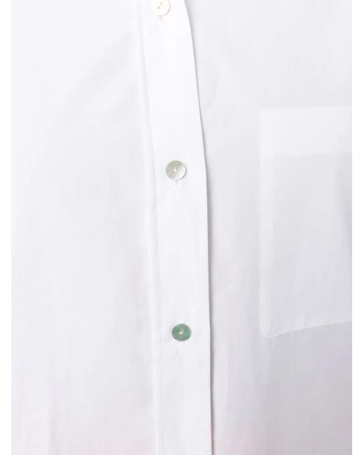 Vince White Relaxed Fit Long Sleeve Shirt