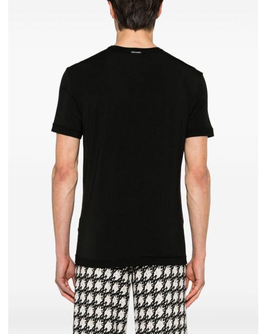Dolce & Gabbana T-Shirt mit Rundhalsausschnitt in Black für Herren