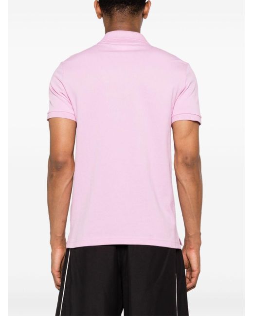 Polo en coton à logo brodé Lacoste pour homme en coloris Pink