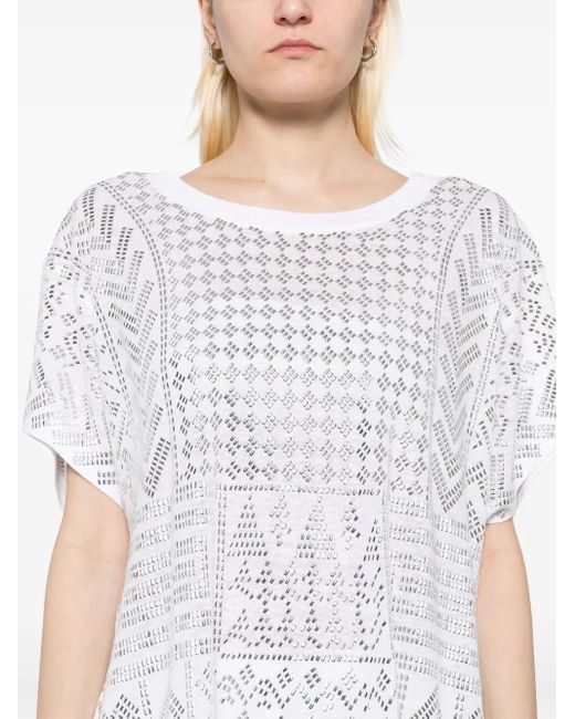 Camilla ドロップアームホール Tシャツ White