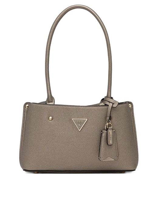 Guess Gray Meridian Triangle-Logo Tote Bag