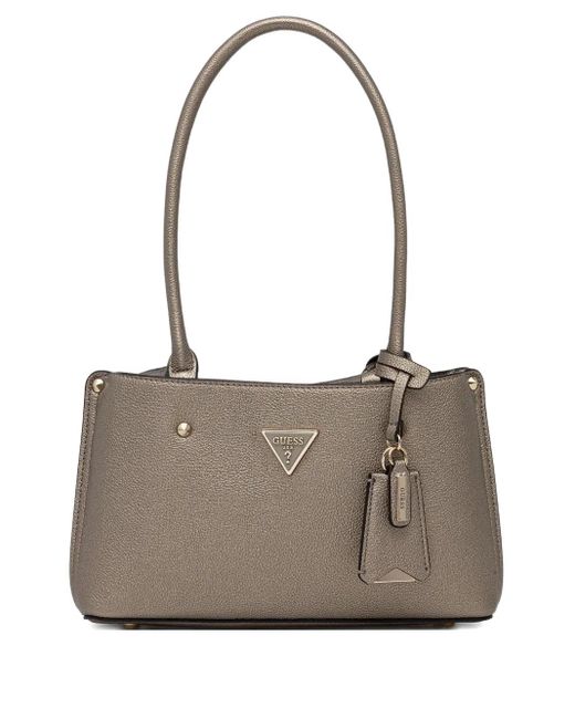 Guess Gray Meridian Tote Bag mit Triangel-Logo
