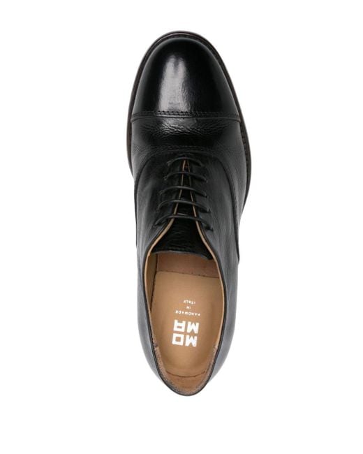 Moma Black Panelled Leather Oxford Shoes
