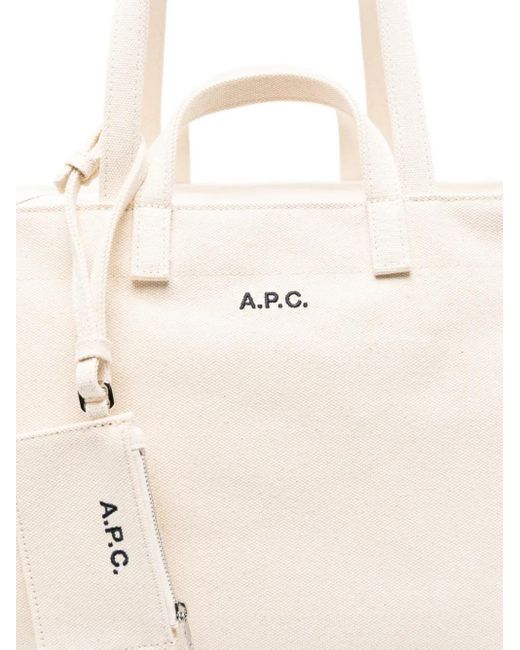 A.P.C. Natural A. P.C. "Le Drummer Toile" Tote Bag