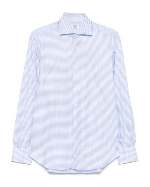 Camicia A Quadri di Mazzarelli in White da Uomo