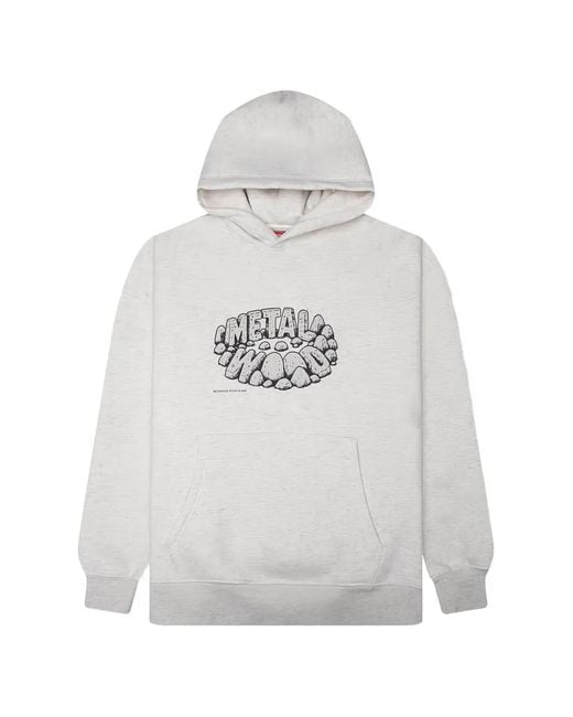 METALWOOD STUDIO White Stonehenge Graphic-Print Hoodie for men