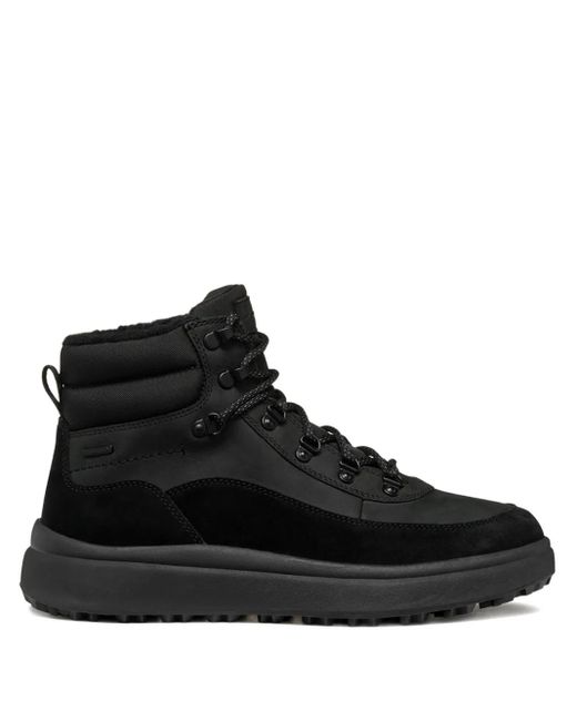 Geox Black Granito Grip Padded Lace-Up Sneakers for men