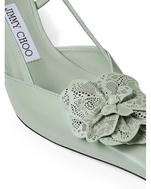 Jimmy Choo Green Mimmi Sling Back 50 Pumps