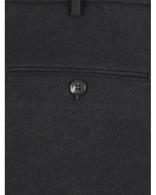 Incotex Gray Buttoned Trousers for men