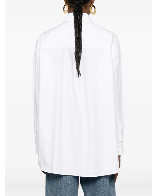Ottod'Ame White Buttoned Chest-Pocket Shirt