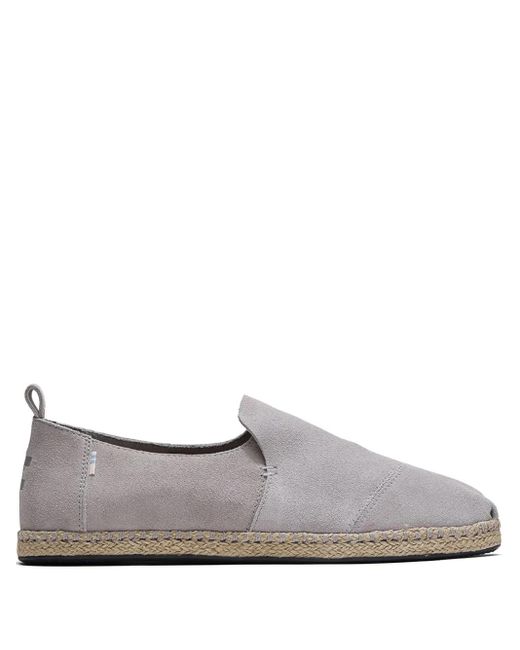 TOMS Gray Deconstructed Alparg Suede Espadrilles for men