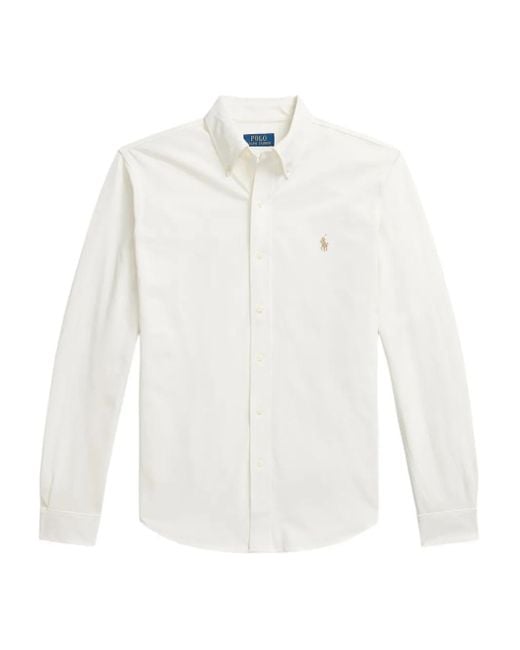 Polo Ralph Lauren Cotton Shirt in White for Men | Lyst