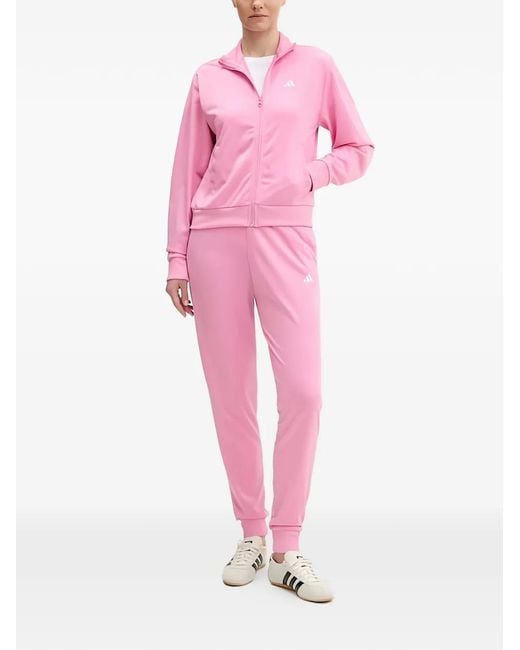 Adidas Pink Zip Logo Tracksuit