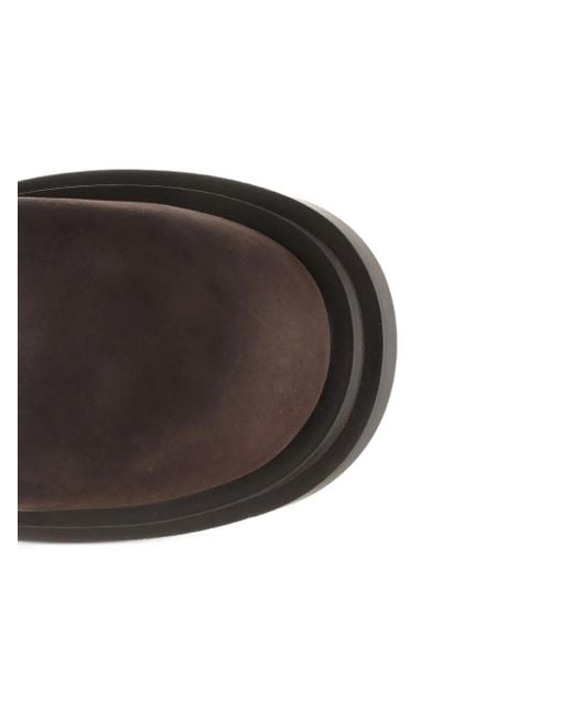 Rick Owens Brown 60Mm Platform Leather Boots