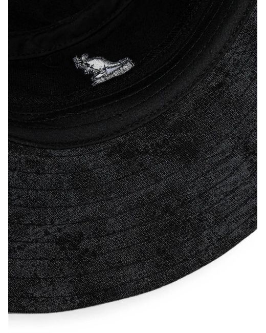 Kangol Black Salvaged Outdoor Logo-Detail Sun Hat