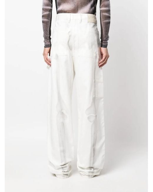 メンズ Off-White c/o Virgil Abloh Body Scan プリント ワイドジーンズ White