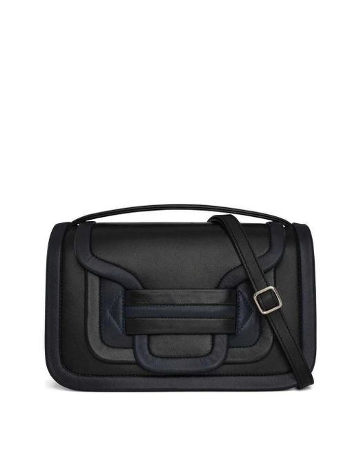 Layered flap shoulder bag Pierre Hardy de color Black