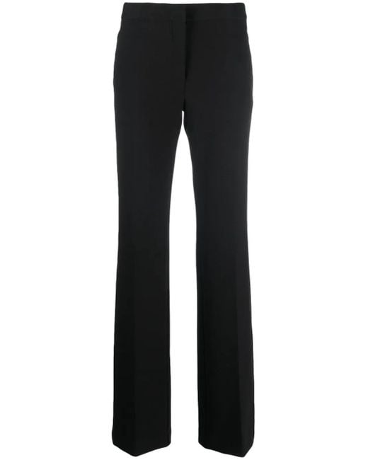 Semicouture Black Pressed-Crease Straight-Leg Trousers