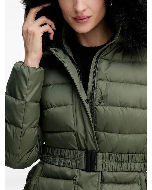 Geox Green Manteau Catria À Taille Ceinturée