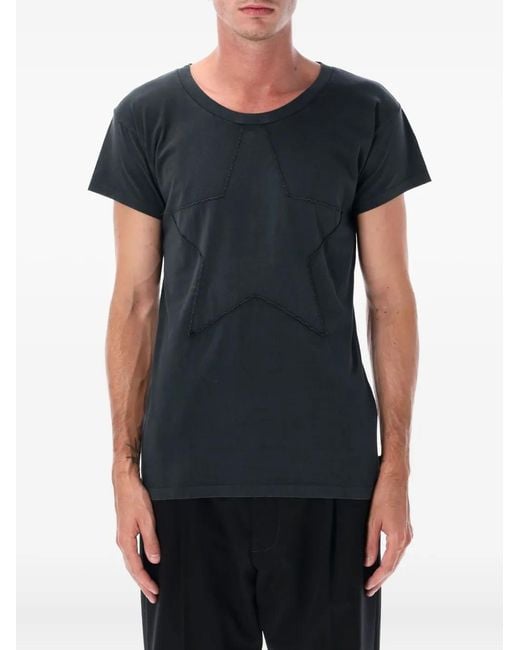 MM6 by Maison Margiela Black Star-Appliqué Crew-Neck T-Shirt for men