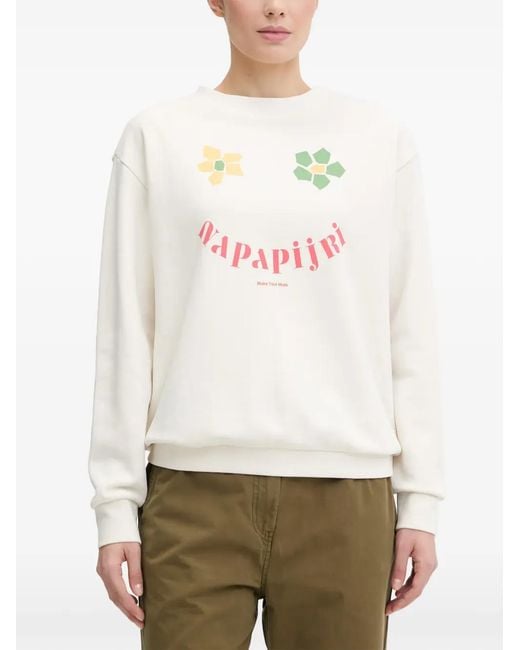 Napapijri Natural Antimony Graphic-Print Sweatshirt