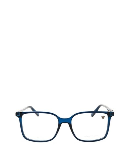 Ferragamo Eyewear Black Rectangle-Frame Glasses for men