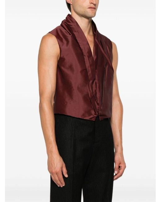 SAPIO Red Taffeta Vest