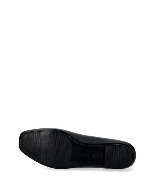 Melissa Black Bow-Detail Square-Toe Ballet Flats