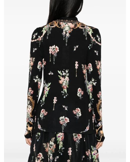 Camilla フローラル トップ Black
