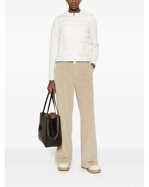 Moncler White Padded Cardigan