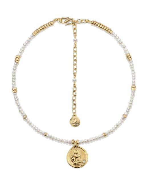 Goossens White Astro Aquarius Pearls Necklace