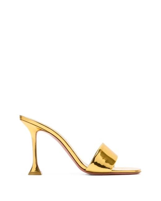AMINA MUADDI Lupita Metallic Sandals