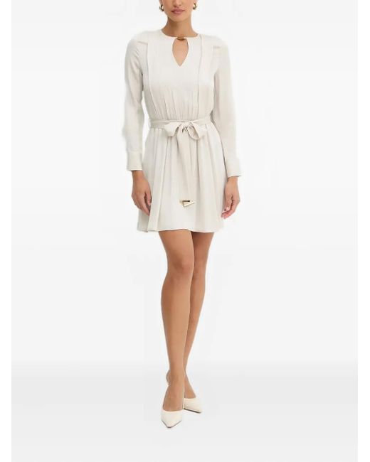 Marciano White Keyhole Belted Mini Dress