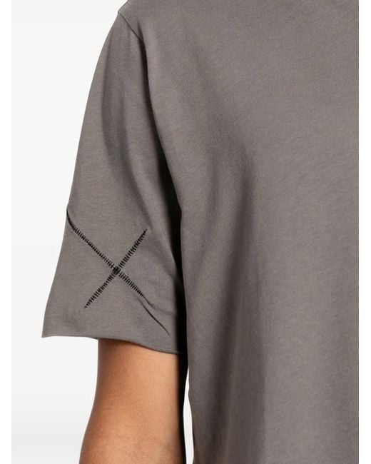 Thom Krom Gray Exposed-Seam T-Shirt for men