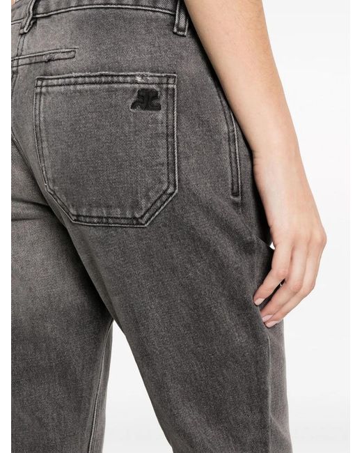 Courreges Gray Zipped Denim