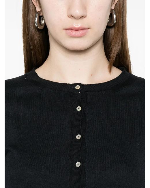 Be You Black Buttoned Knitwear
