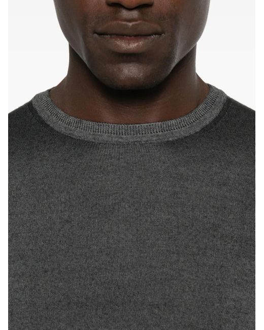 Daniele Fiesoli Wollen Trui Met Ronde Hals in het Gray voor heren
