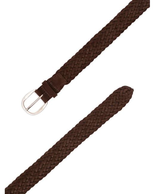 Orciani Brown Braided Belt for men