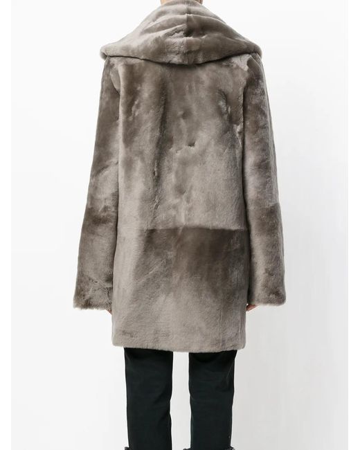 Sylvie Schimmel Gray Hooded Coat
