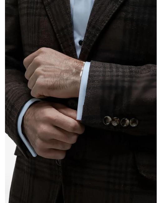 メンズ Brunello Cucinelli Single-breasted Plaid Suit Black