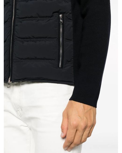 Orlebar Brown Black Wallace Panelled Padded Jacket for men