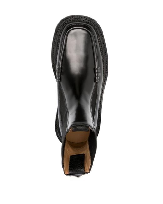 Toga Black Stud-embellished Leather Boots