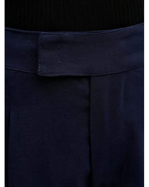 Benetton Blue Pleated Trousers