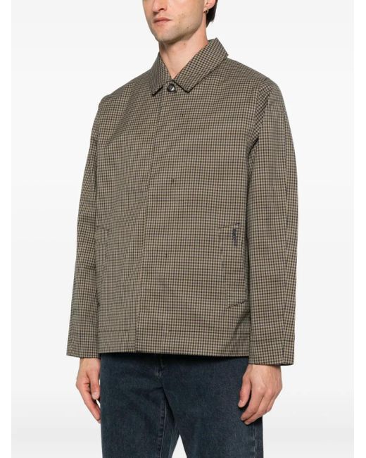 Barbour Brown Checked Shirt Jacket for men
